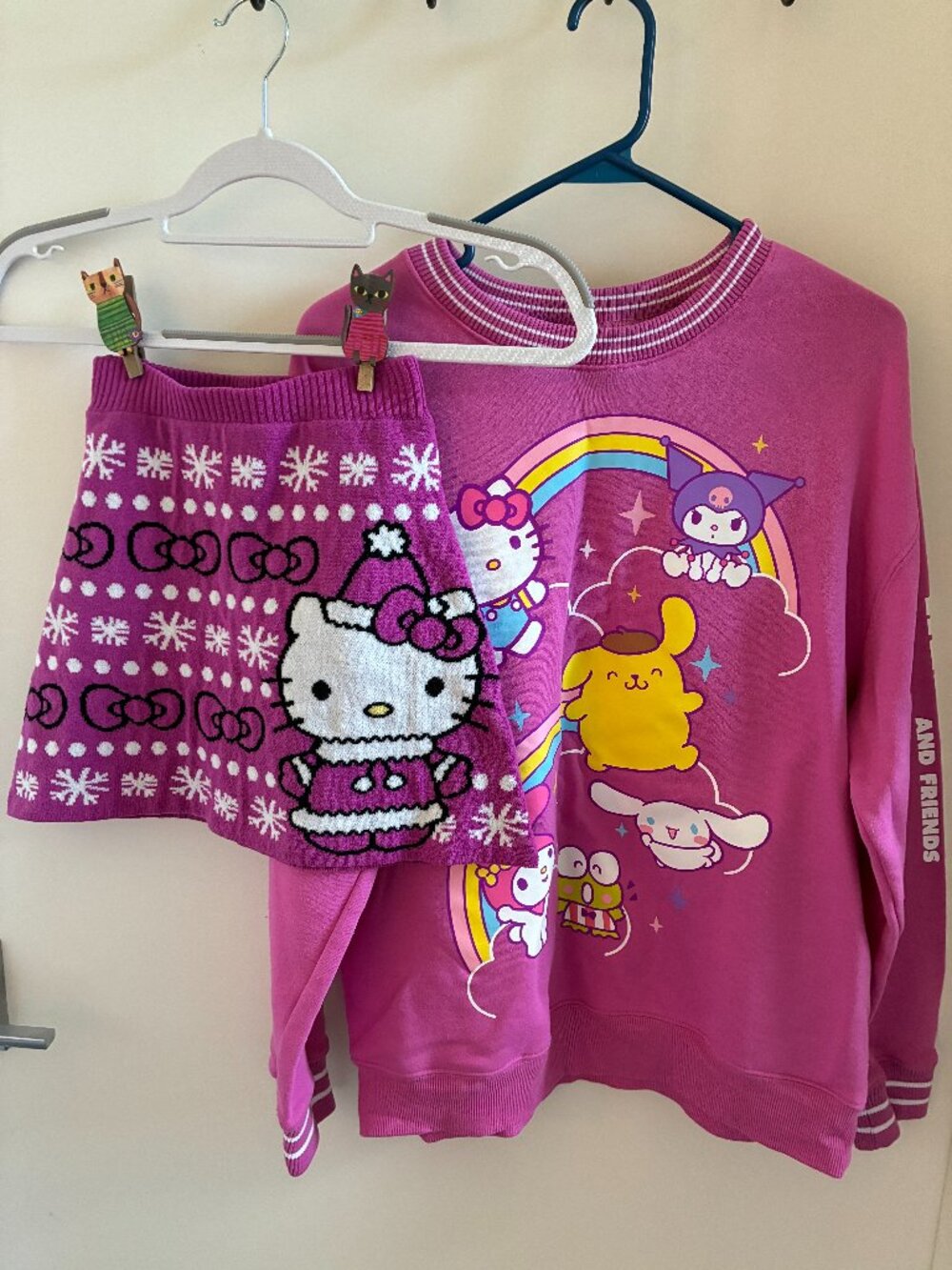 Bundle Big Sister and Baby Sister Hello Kitty Matching Skirt and Sweatshirt Set